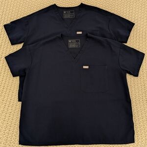 FIGS Women's Navy Oversized Catarina One Pocket Tops